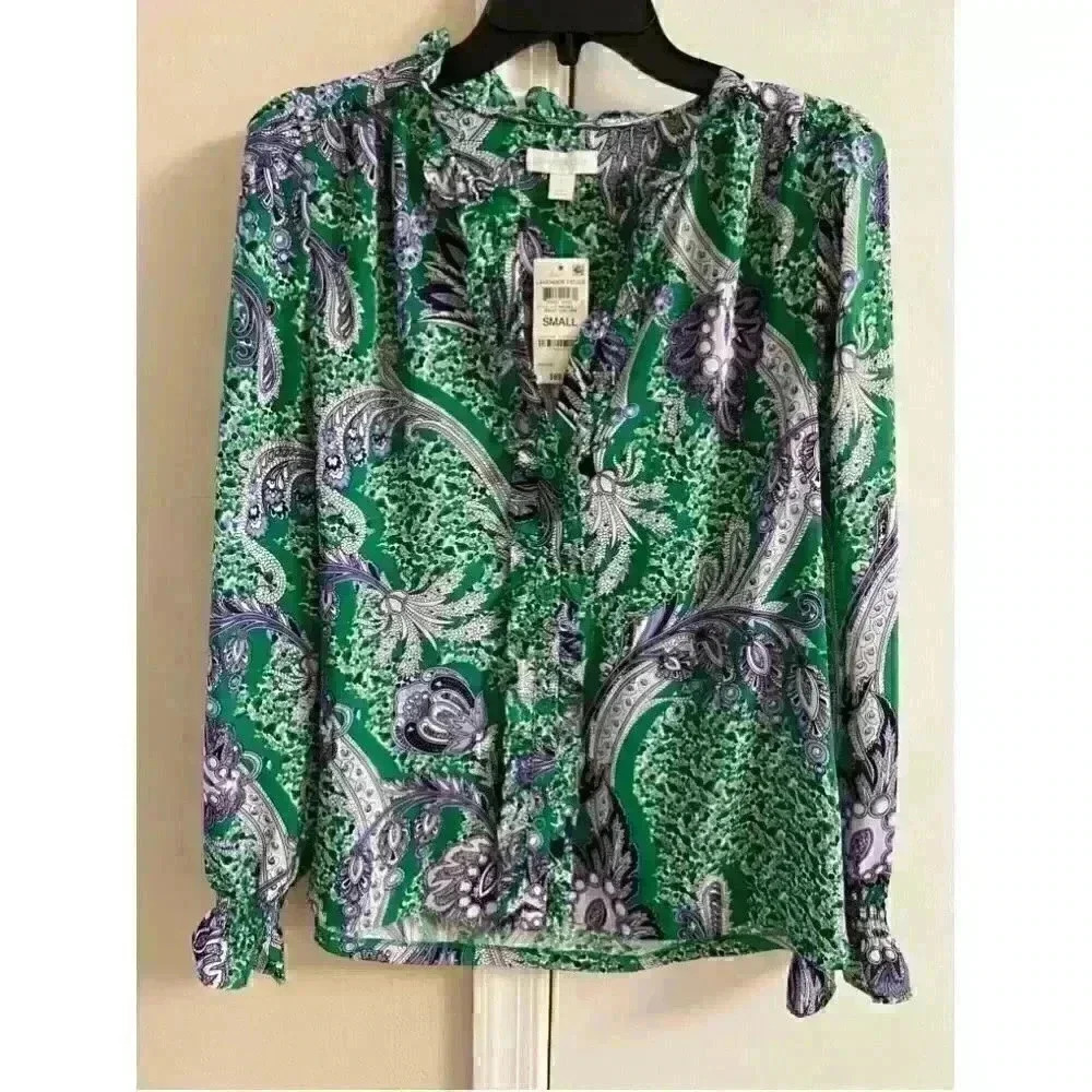 Charter Club Blouse Small Lavender Fields